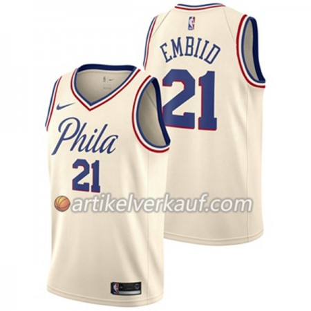 NBA Philadelphia 76ers Trikot Joel Embiid 21 Nike City Edition Swingman - Herren